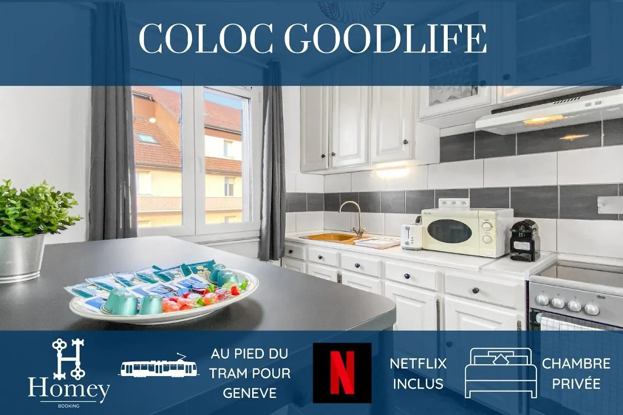 Guest house Homey Coloc Goodlife: Modern Shared Living with Private Rooms & Tram Access Ambilly